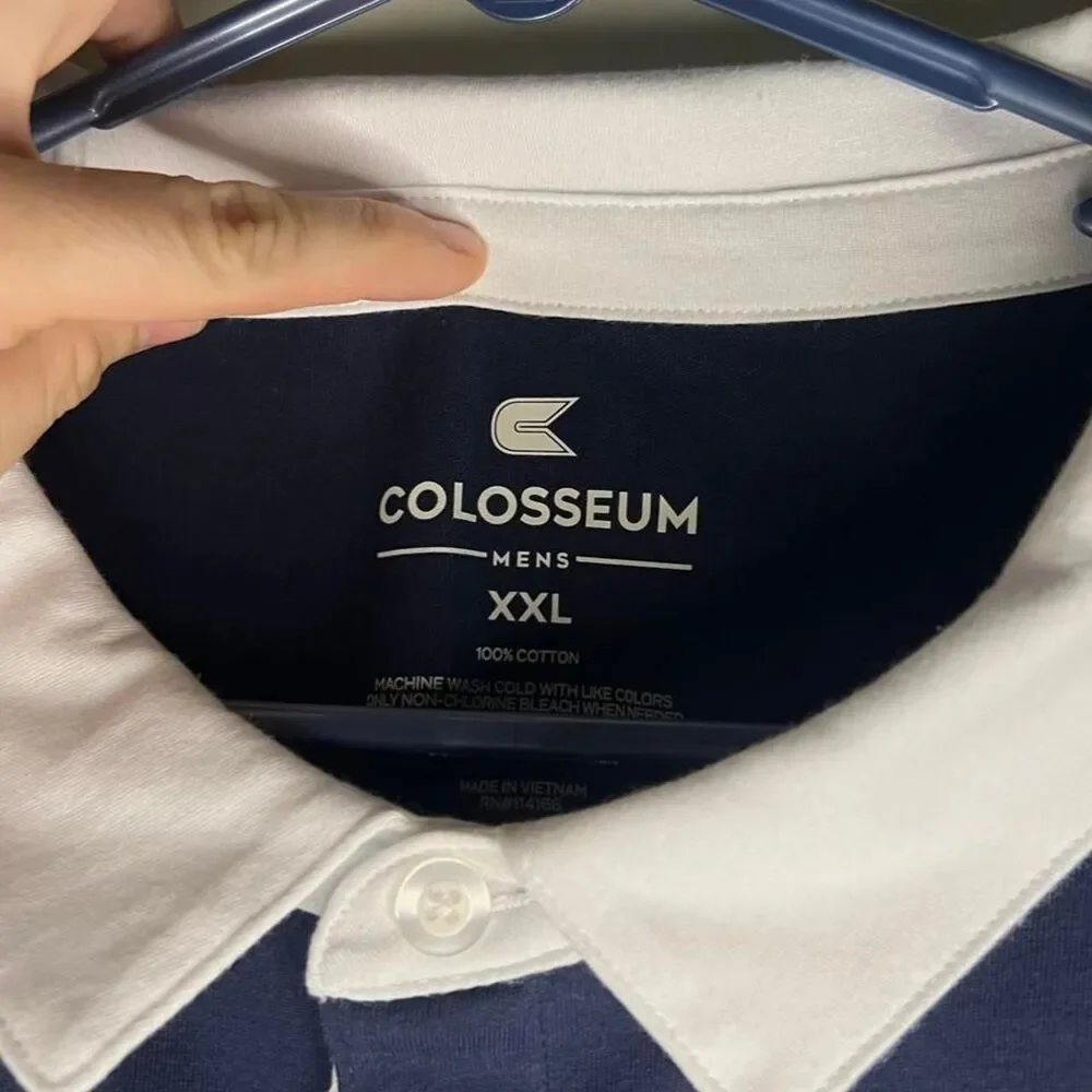 NWT Men's Colosseum University of Michigan Navy Polo - Picture 3 of 5